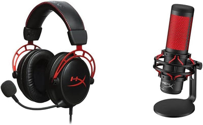 Auriculares para set con micrófono USB rojo QuadCast