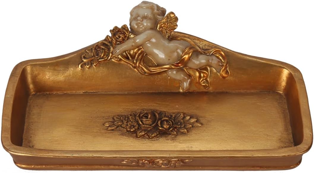 Bandeja vintage soporte anillos querubín joyas