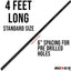 2 Rieles L anodizados negros 4ft para remolque y camiones