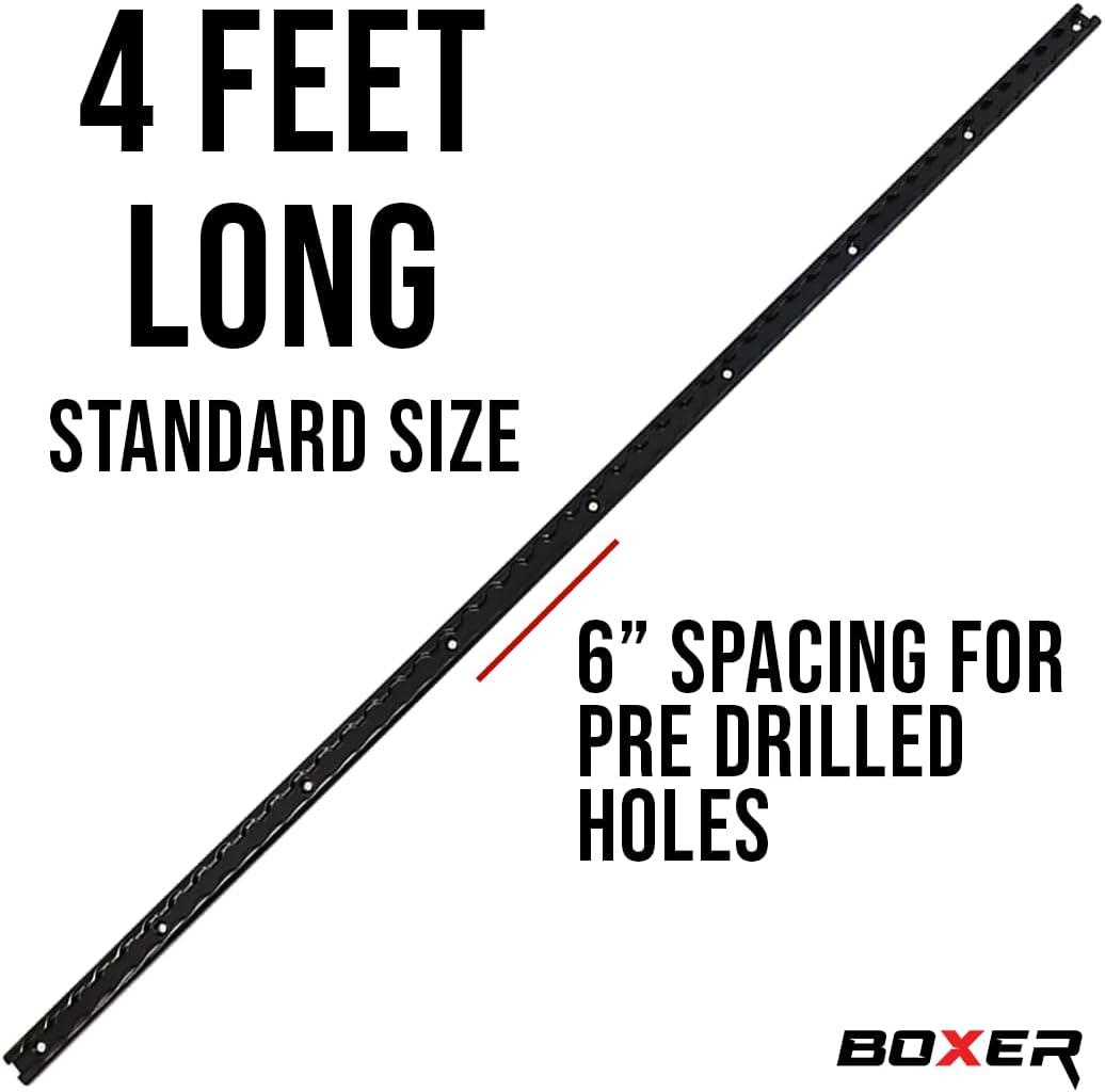 2 Rieles L anodizados negros 4ft para remolque y camiones