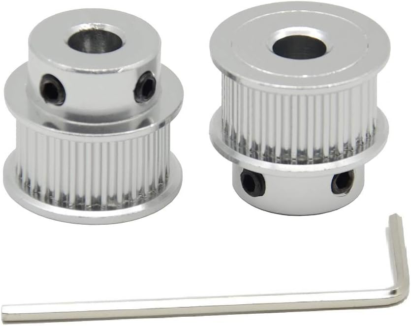 2 Pzas Polea 2GT 30 Dientes 0.250pulg para Impresora 3D
