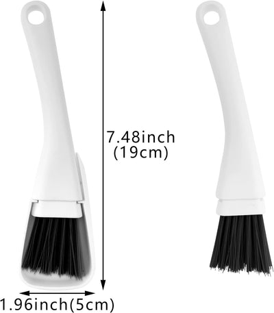 Set 2 cepillos mini y recogedor para limpiar polvo negro gris