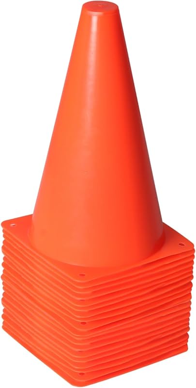 Conos tráfico naranja 9pulg plástico para fútbol y eventos