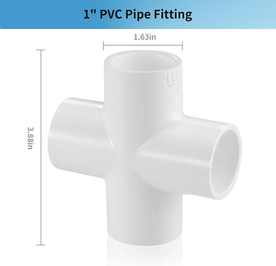 10 Accesorios PVC 1pulg para muebles bricolaje estantería