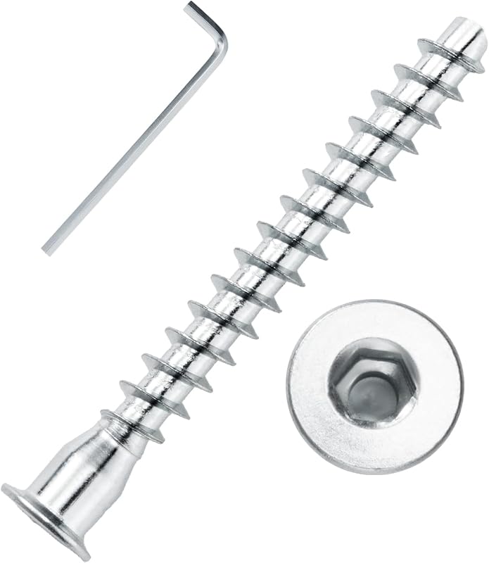 Juego 20 Tornillos M7x50mm para Muebles Acero Carbono
