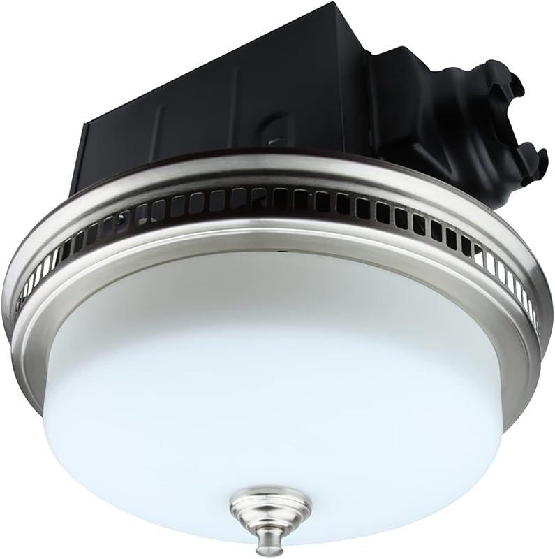 Extractor baño con luz silencioso 110 CFM níquel