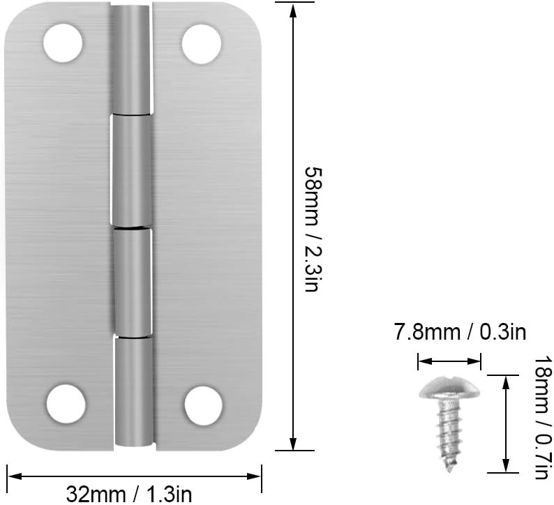 6 Pzas Bisagras Acero Inox para Cofres Igloo