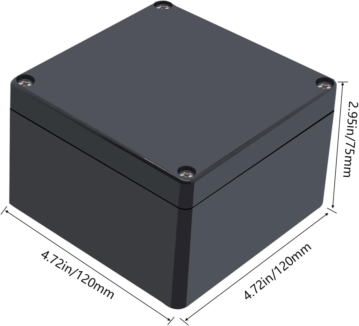 Caja conexiones IP65 plástico ABS 4 espárragos M16 120x120x75mm
