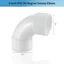 Juego 2 accesorios PVC 2pulg codo 90° sistema piscina Sch40
