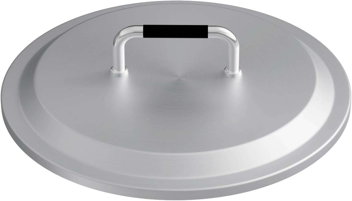 Tapa acero inox 19.5" hoguera individual con asa