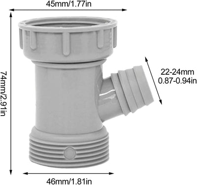 Adaptador drenaje fregadero conector Y rosca 1-1/2pulg
