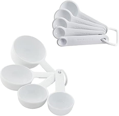 Juego tazas y cucharas medidoras con mango suave