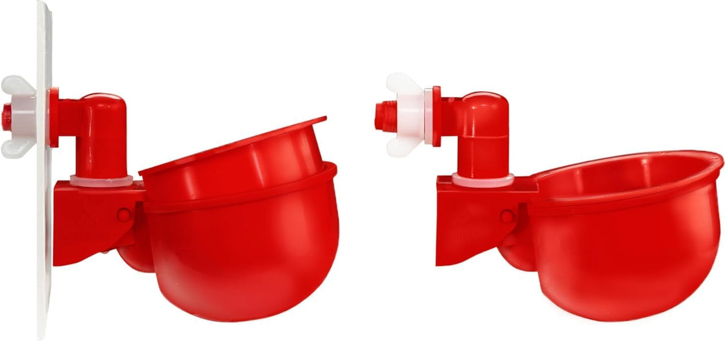 Kit bebedero automático 2 vasos + 1 taza rojo