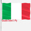 Bandera italiana 2x3ft doble cara poliéster 200D cabecera