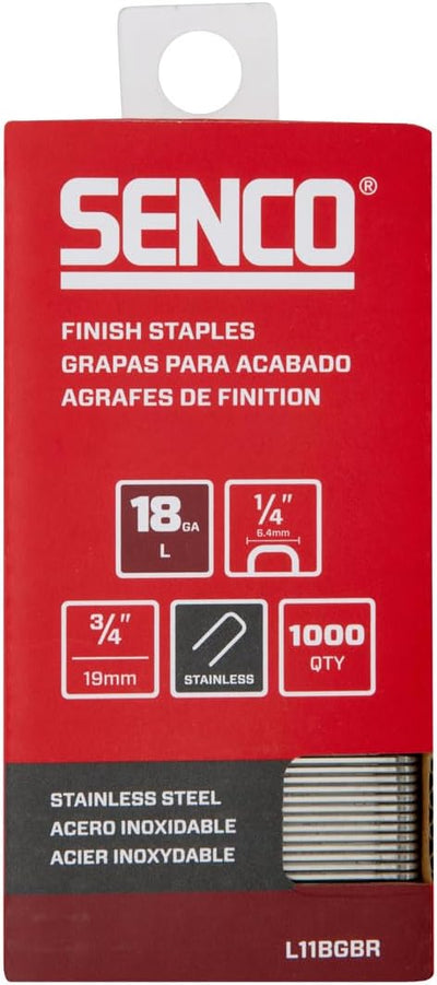 Grapas acero inox 1/4 pulg 3/4 pulg 1000uds