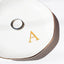 Bandeja cerámica anillo personalizado A-Monogramado regalo
