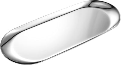 Bandeja plateada tocador acero inox 9x3.8" mediano