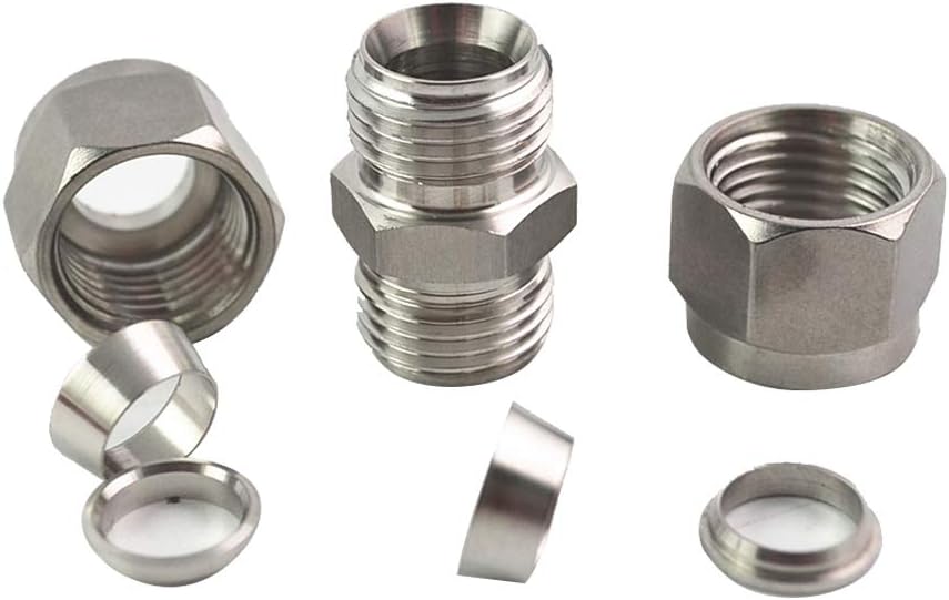 Tubo compresión aire acero inox 0.236pulg x 0.236pulg set 2