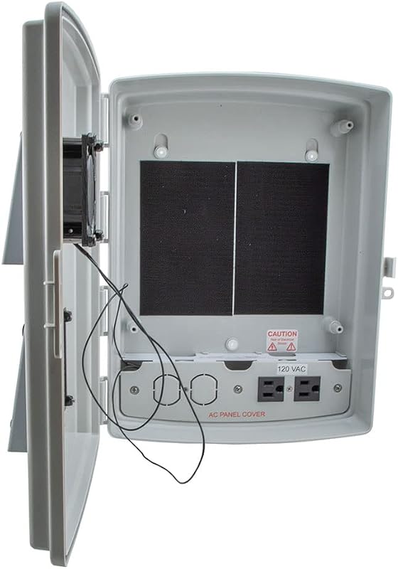 Caja plástico ABS resistente intemperie IP24 120V gris