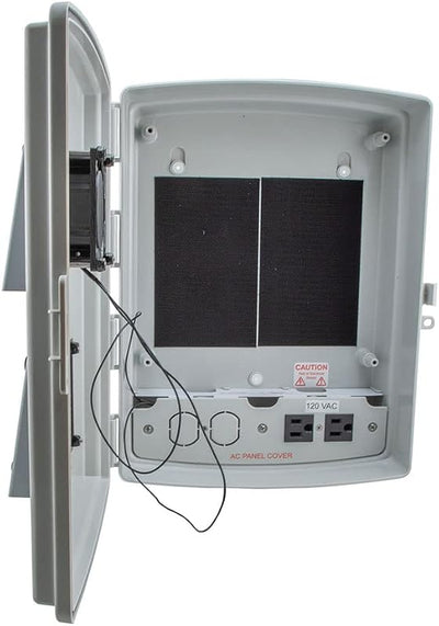 Caja plástico ABS resistente intemperie IP24 120V gris