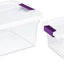 Contenedor plástico transparente 15qt y 6qt set 12