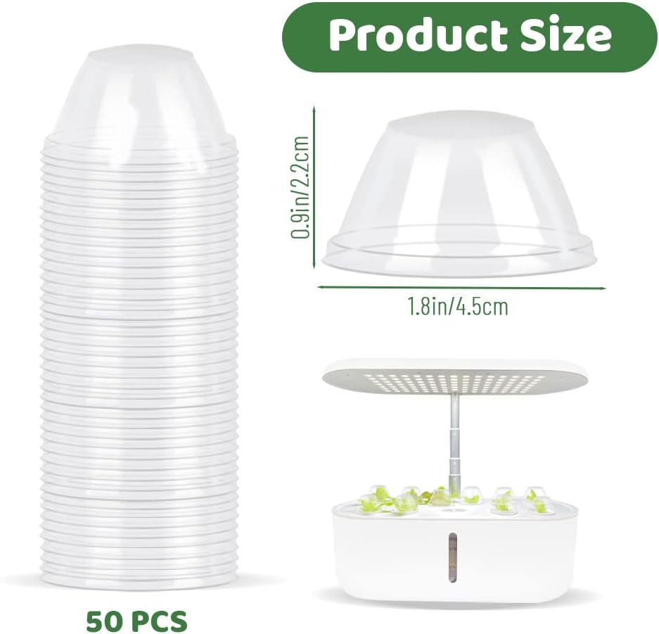 50 Tapas Cúpulas Cultivo 1.57pulg Transparente