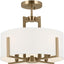 Lámpara techo 4 luces bronce champán convertible dormitorio