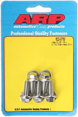 5 Pzas Pernos Hex Acero Inox 5/16-18 0.750