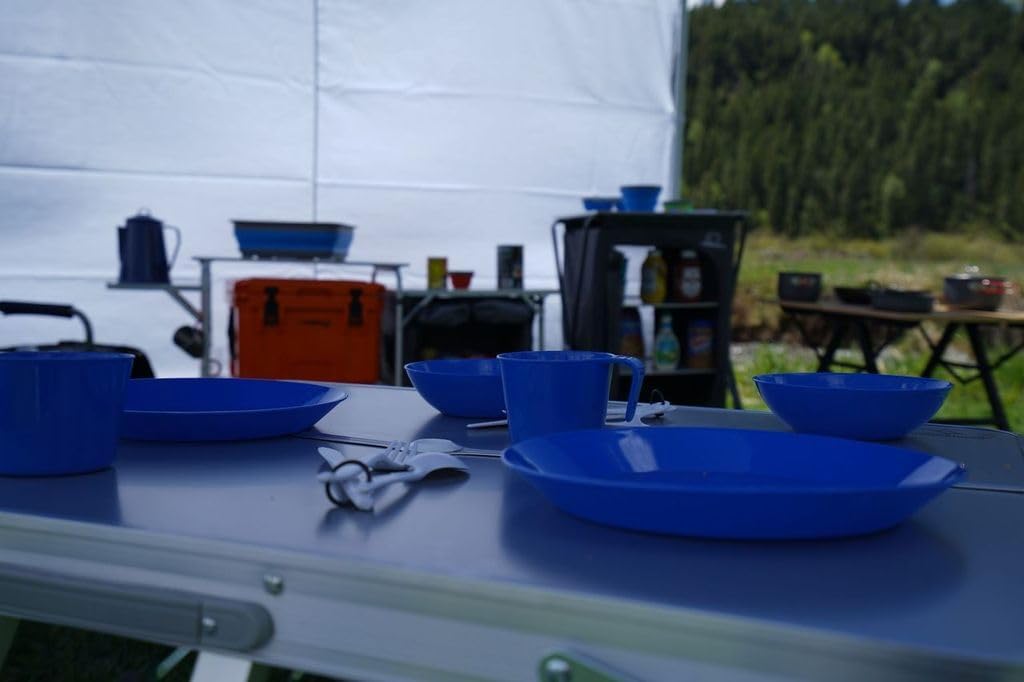 Set mesa lavable reutiliz. para 1 persona acampar