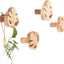 4 Ganchos Madera Monstera Pared Organiz. Ropa