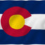 Bandera con estados EE.UU. Colorado