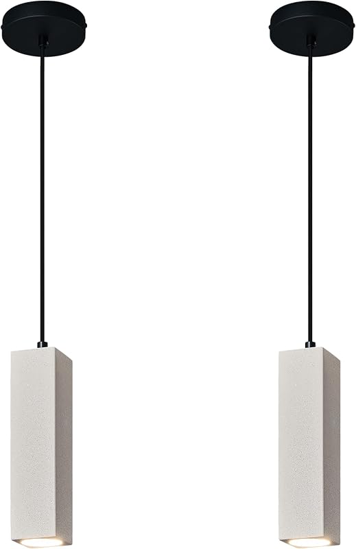 Lámpara colgante hormigón LED para cocina comedor isla