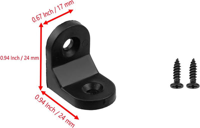 Soportes esquina plástico negro 90 grados para muebles