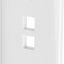 Placa pared 2 puertos color blanco