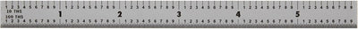 Regla acero inox 6 pulg 1/64" grosor cromado satinado