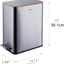 Cubo basura acero inox 2.6gal tapa suave gris
