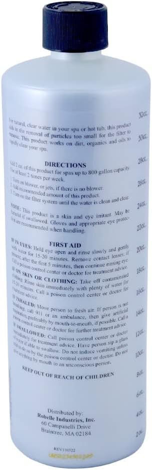 Clarificador bañera hidromasaje 2 unidades 1qt hecho EE.UU.
