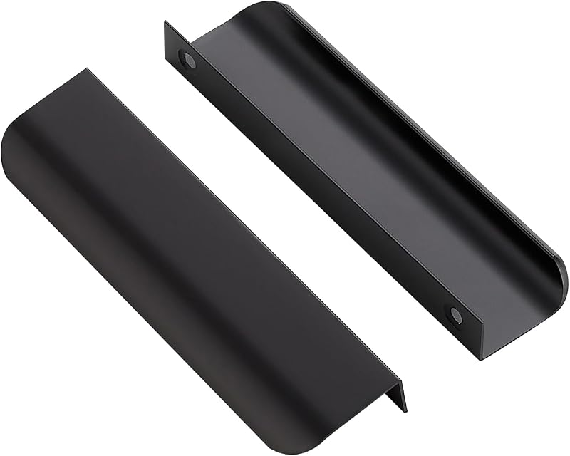 Tiradores ocultos cocina 128mm color negro mate set 30