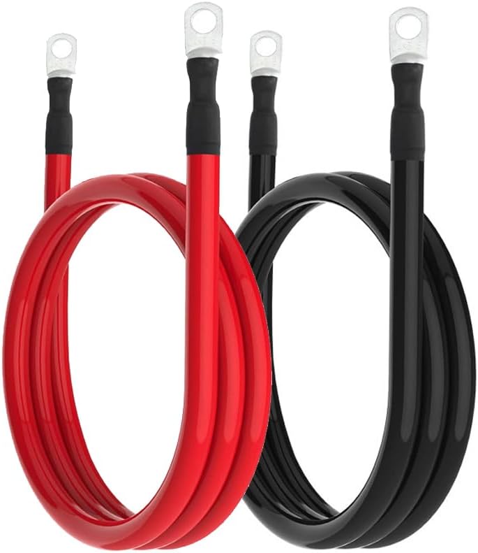 Cable batería 6AWG cobre puro 3/8" terminales marina