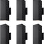 Lámpara porche 2 luces aluminio vidrio 6 Pzas negro mate
