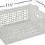 Cestas plástico apilables con asas set 4 blanco gris