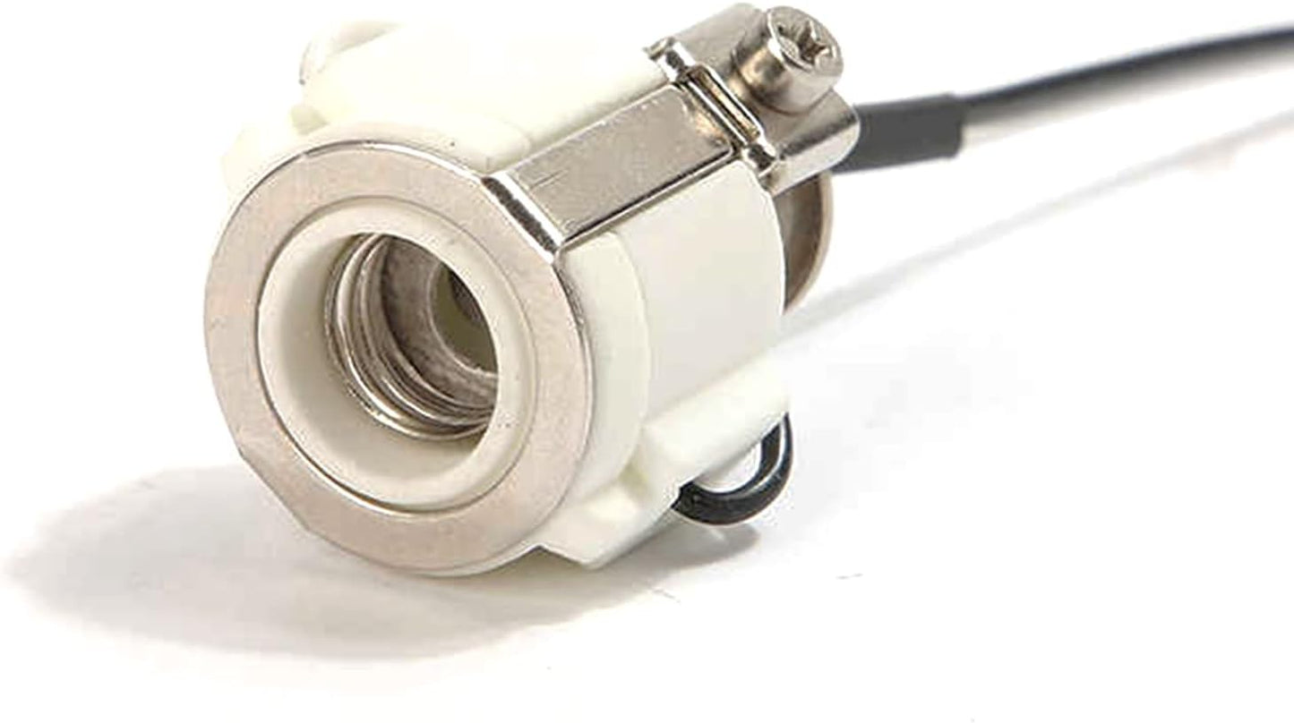 Candelabro E11 cerámica con base enchufe 8pulg 1000W