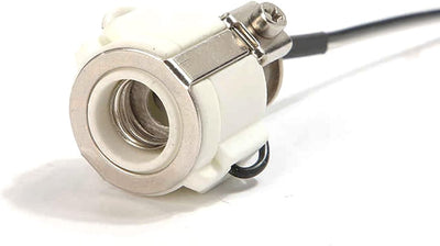 Candelabro E11 cerámica con base enchufe 8pulg 1000W