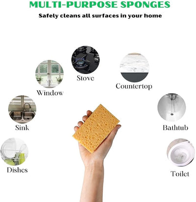 Esponjas cocina celulosa madera paquete 10 biodegradables