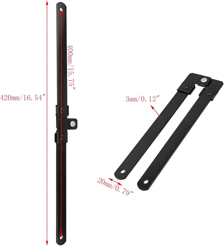 2 Pzas Bisagras Escalera Plegable 16.54pulg Metal