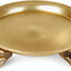 Plato dorado con forma de garra para velas y joyas