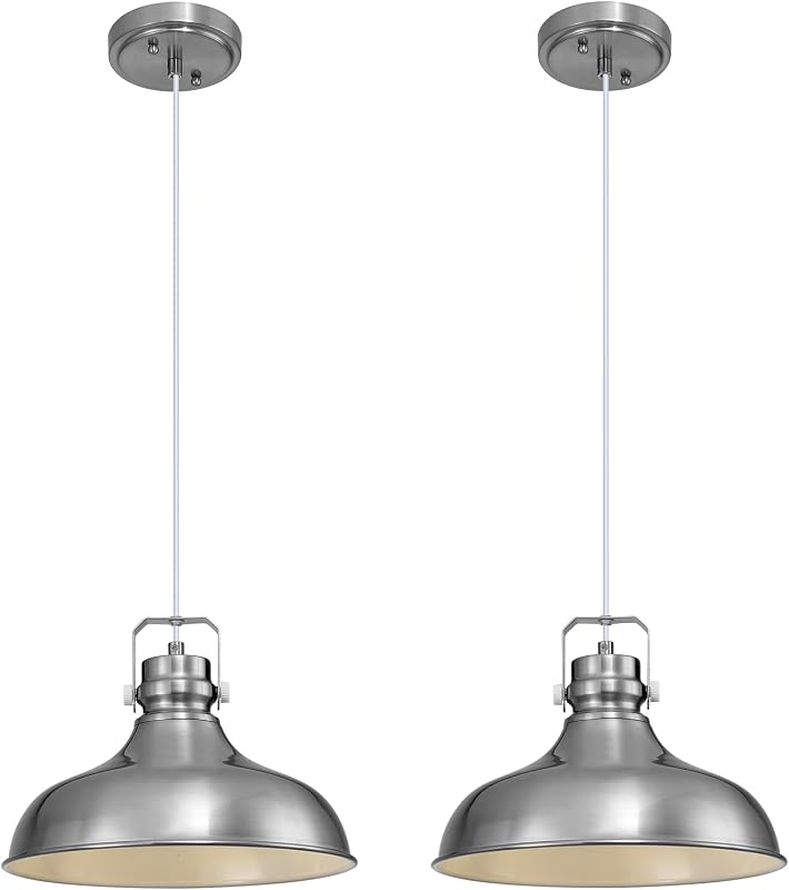 Luces colgantes níquel cepillado isla cocina ajustable