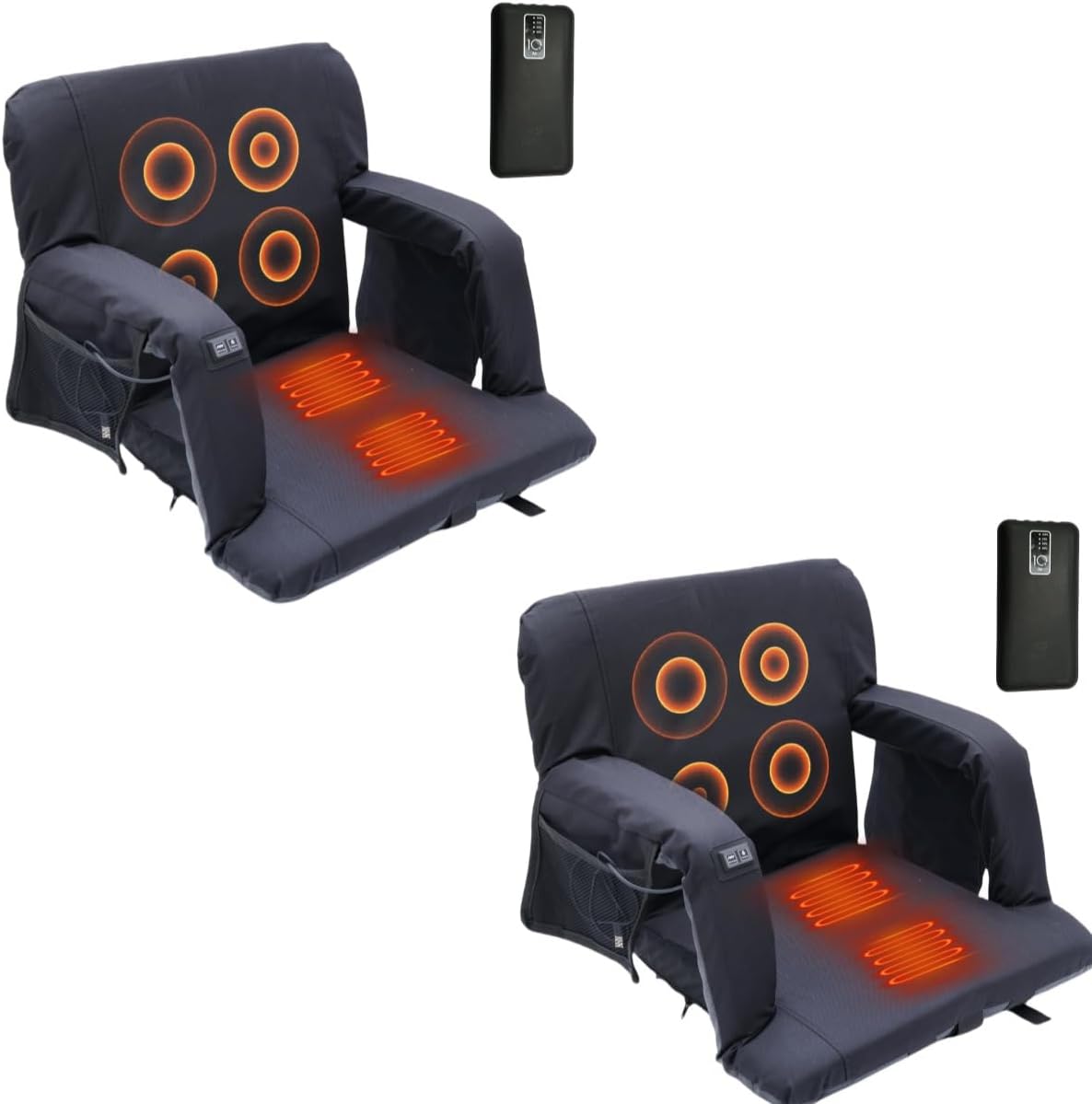 Asiento estadio con respaldo, masaje y almohadón reclinable