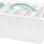 Contenedor 14qt transparente con tapa mango verde