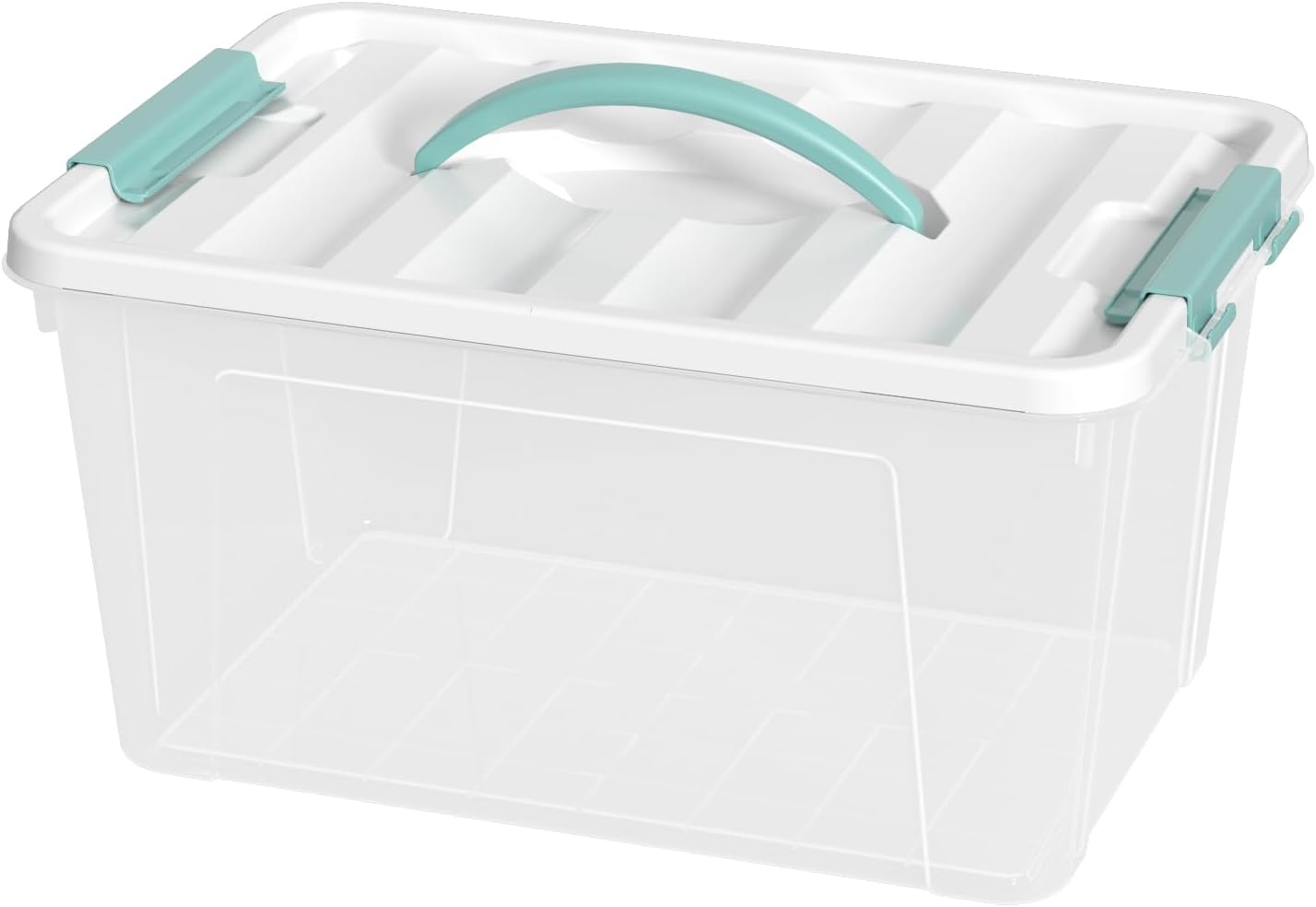 Contenedor 14qt transparente con tapa mango verde